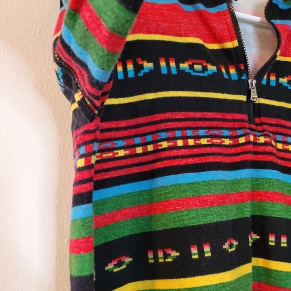 Womens Chaps Aztec Southwestern Quarter Zip Cotton Shirt size medium - Picture 6 of 12